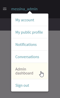 Admin Dashboard Link